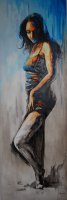 Jonas Kunickas - „Melodija“, drobė-aliejus, 150x50, 2016 m.